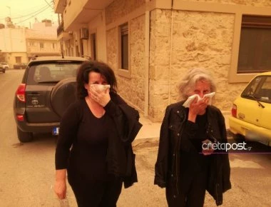 Στο «έλεος» της αφρικανικής σκόνης Κρήτη και Ηλεία - Κυκλοφορούν με μάσκες! (φωτό, βίντεο)